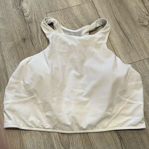 Lululemon white high neck bra with mesh detail 10